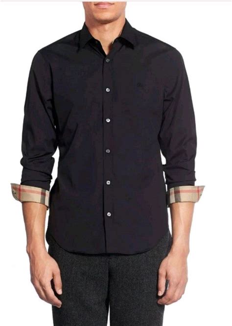 black burberry button up shirt.